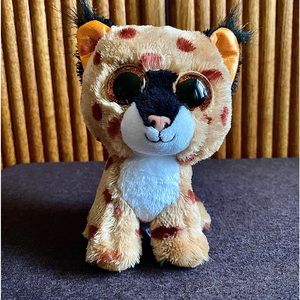 BUCKWHEAT THE BRWN LYNX 2015 TY BEANIE BOO Orange Glitter Eyes NO SWING TAG MINT